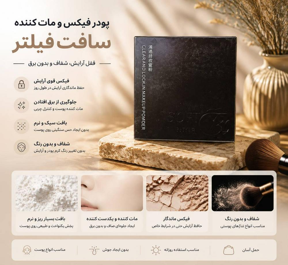پودر فیکس کننده و مات کننده، تصویر ۱