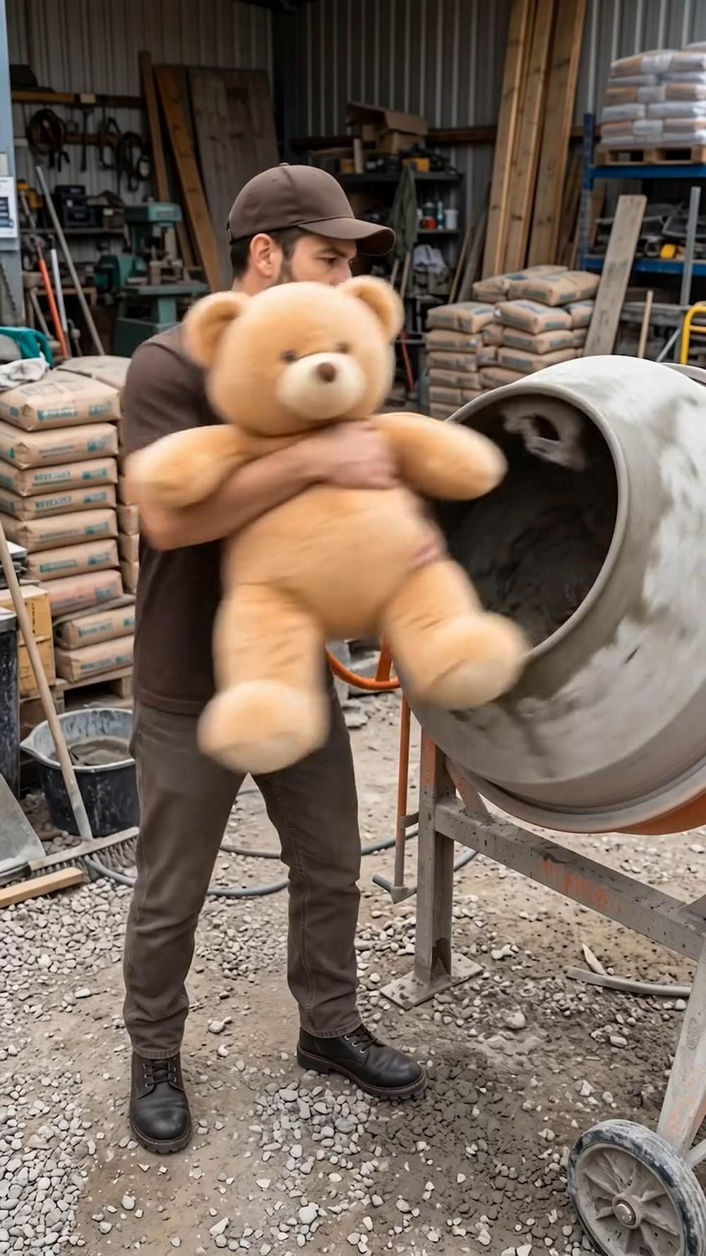 He Turned a Teddy Bear Into a Coffee Table for $0 ☕️