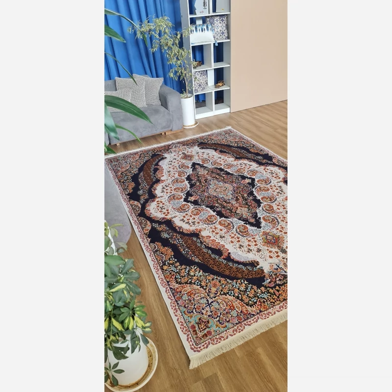 فرش مخمل مدرن طرح ابریشمی استُپ دار (ابعاد سفارشی) تولید میشه(پس کرایه)، تصویر ۱