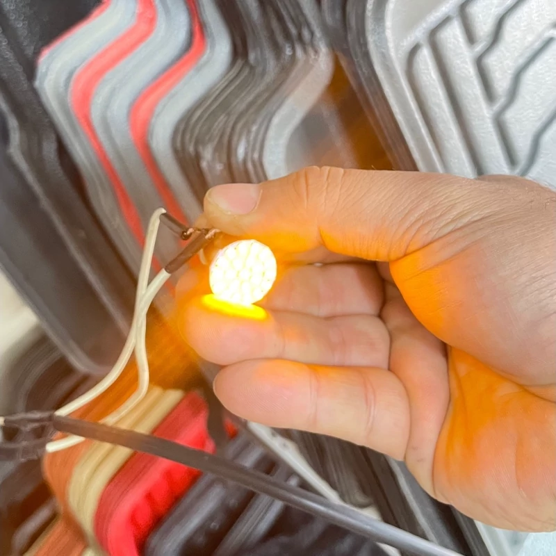 لامپ راهنما تک کنتاکت LED نارنجی بسیار جذاب بسته دو عددی ( جفت )، تصویر ۱