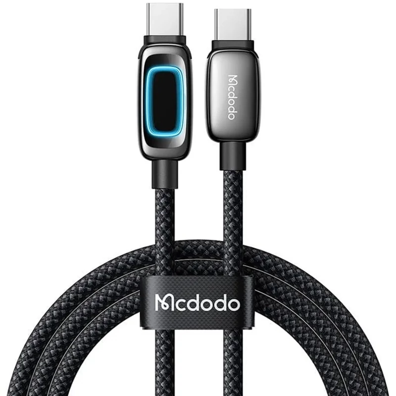 کابل شارژ دوسر تایپ سی 100 وات 1.2 متر مک دودو MCDODO Cab Vision CA-0410، تصویر ۱