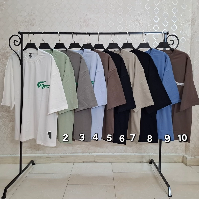 تیشرت باکسی اسپورت پنبه یک رو بسیار خنک راحت و باکیفیت نخ 28 مناسب اقایان و خانمها ، تصویر ۱