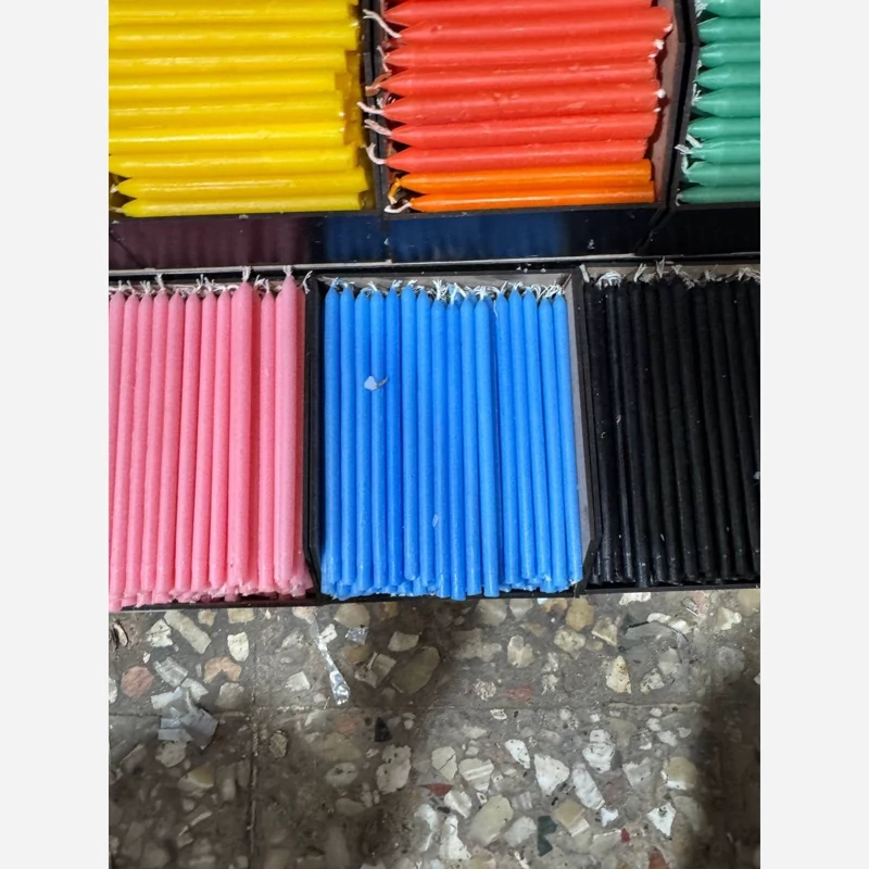 شمع مدادی کوچک با پارافین مرغوب بسته 100 تایی(هزینه پست به عهده خریدار است و حداقل سفارش یک بسته)، تصویر ۱